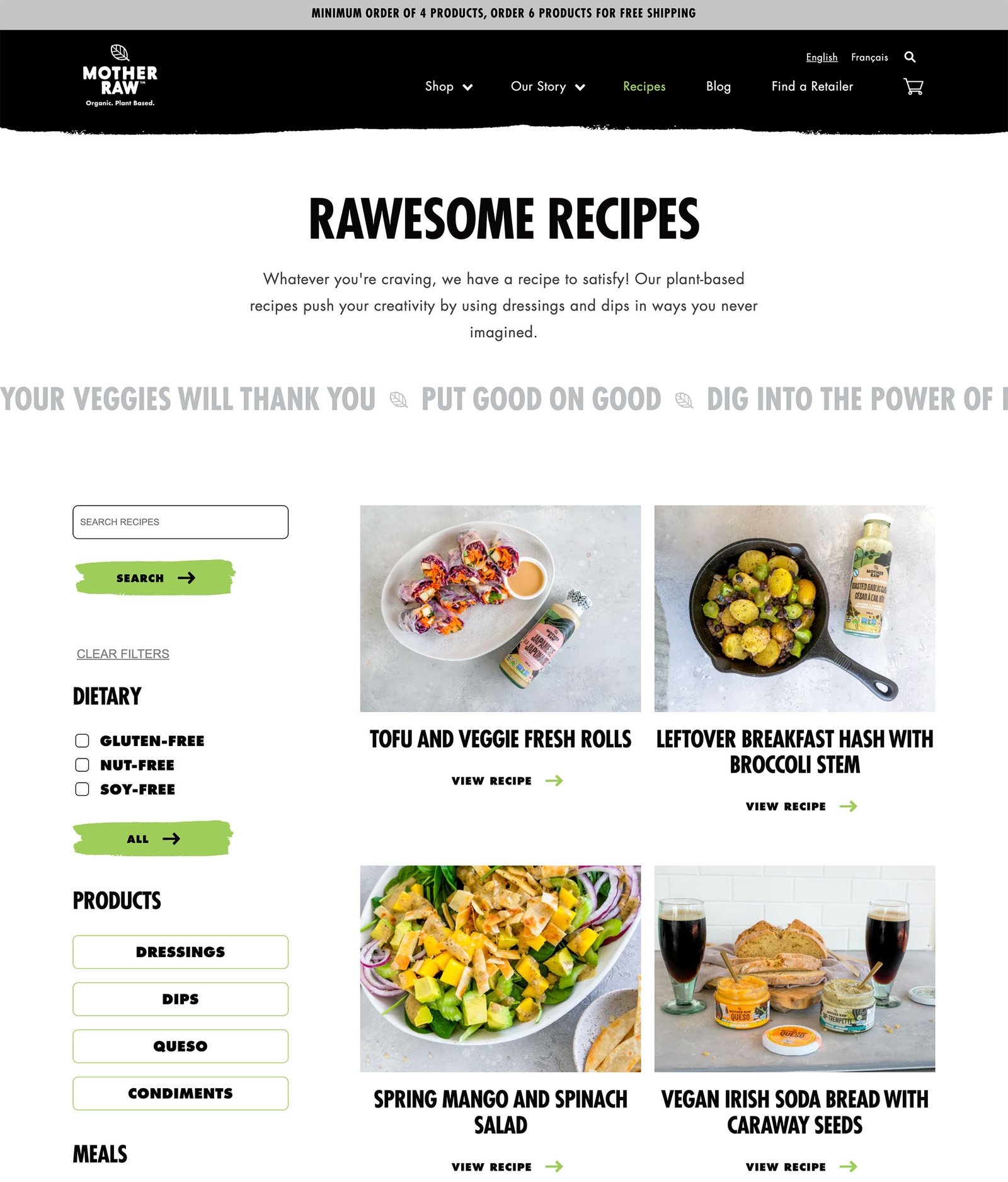 Screen shot of the mother raw blog page